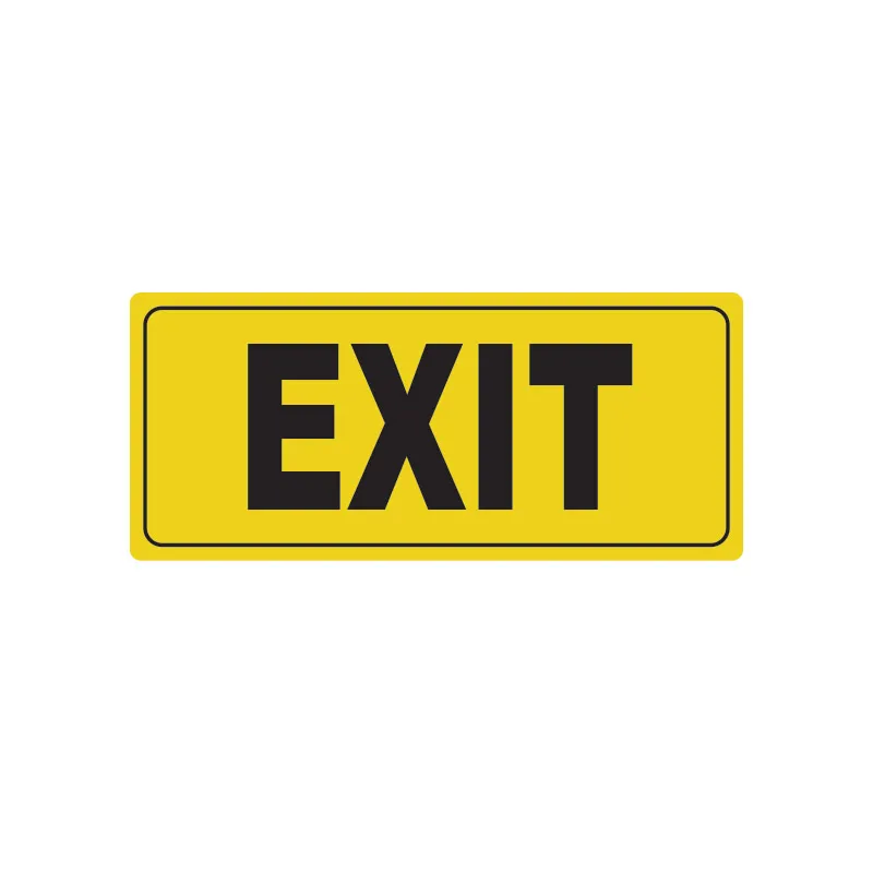 MMC SAFETY SIGNAGE YS-723 YELLOW VINYL/PVC/ALLOY EXIT